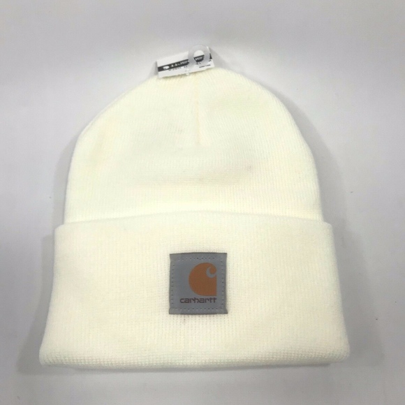 Carhartt Accessories - New Carhartt Spell Out Winter Beanie Hat White